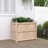Garden Planter Box - Solid Pine Wood Flower Pot - for Patio and Balcony M4K6