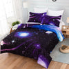 3D Galaxy Duvet Cover with Pillow Cases Universe Bedding Set Single Double King