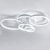 Square/Ring LED Ceiling Lamp Cool White Light Chandelier Fixture Bedroom Living