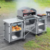 Camping Worktop Table Kitchen Folding Storage Outdoor Cook Station Aluminium