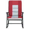 Foldable Rocking Chair Oversized Camping Rocking Chair Padded Lawn Chair Red