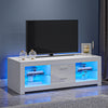 Modern TV Stand High Gloss Doors Entertainment Unit Cabinet With RGB LED Lights