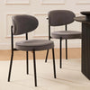 Dusk Mia Taupe Matte Velvet Set of 2 Dining Chairs