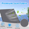 Heavy-Duty Patio Recliner W/ 6-Level Backrest & Breathable Fabric-Gray