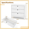 3-tier Wooden Nightstand Multipurpose 3-tier Side Cabinet