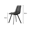 Set of 2 Faux Leather/Suede Dining Chairs Metal Legs Reception Restaurant Chair