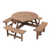 8 Seater Wooden Round Picnic Table and Bench Set Garden Furniture Set Outdoor