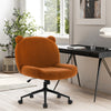 Cute Accent Chair Ergonomic Armless Office Chair with Wheels Height Adjustable