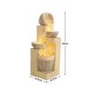Solar Power Water Fountain Garden Water Feature with LED Light Indoor Outdoor