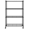Storage Shelf with 4 Shelves Kitchen Shelf Standing Shelf Household Shelf Q3E8