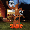 Outdoor Yard Halloween Inflatable Mold Decoration With Lights Scary Ghost Skull