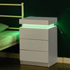 Multi-type Modern High Gloss Bedside Table Storage Drawer Nightstand Cabinet LED