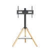 Art Easel TV Floor Stand TV for 40-75" Tripod TV Stand Wood Leg with Media Stand