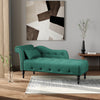 Tufted Fabric Chaise Sofa Lounge Chair Bed Nailhead Trim Armrest Chaise Longue