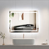 LED Bathroom Mirror Demister With Shaver Socket Bluetooth Vertical&Horizontal