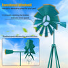 8 FT Ornamental Windmill All-Weather Metal Wind Mill Decorative Weathervane