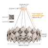 Large Diamond Crystal Chandelier Ceiling Pendant Hanging Light Illuminated Hall