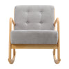 Fireside Sofa Padded Lounge Armchair Accent Rocking Chair Solid Wooden Frame UK