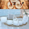 8" Crystal Singing Bowl Heart Chakra Tibeta Meditation Sound Bowl Singing Bowl