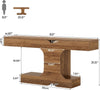 63-Inch Long Console Table, Modern Wood Entryway Sofa Table for Living Room