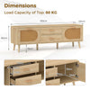 Boho Entertainment Center Media Console Table-Natural