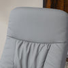 Swivel Recliner with Ottoman PU Leather Reclining Chair and Footrest Light Grey
