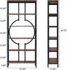 Tribesigns Industrial Bookshelf, 6-Tier Tall Bookcase with Open Shelves,Brown