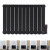 Oil Filled Panel Heater Electric Wall Mounted Programmable Timer & Thermostat