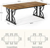 Rectangular Dining Table for 6-8,180cm Industrial Kitchen Table for Dinner Room