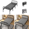 3FT Folding Single Guest Bed Padded Fold Up Metal Framed Sleeper Dormitory UK