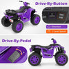 Kids Ride on Car 24V Soft Start Electric Vehicle with LED Lights-Purple