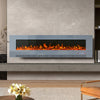 LED Fireplace Media Wall Fire Wall Mounted / Standing Electric Heater 40-100in
