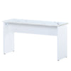 Dining Table and Chairs Set Wood Effect Table Dining Set 2 Bench Seats White