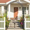 Garden Decoration Trellis Pergola with Gate w/Multiple Side Crossbars