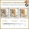 Dressing Table Stool Set with 10 LED Light sliding Mirror Vanity Make up Desk