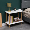 Simple Coffee Table White Sofa Side Table End Table for Living Room Modern