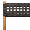 Brokky Folding Garden Chairs 8 pcs Black Poly Rattan and Solid Wood,Folding I9R1