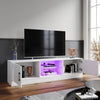 High Gloss 150cm TV Stand Cabinet with LED Lights 2 Doors Living Room Sideboard