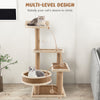 Multi-Level Cat Tree Tower Indoor 90 cm Cat Tree Climbing Stand Scratching Posts