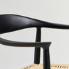 Kenny Dining Chair Natural Triple Paper Coil Seat Black Curved Wood Frame