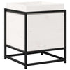 Solid Pine Wood Garden Planter - White 40x40x50 for Outdoor/Indoor, W4Y0