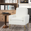 Modern Accent Chair Bedroom Upholstered Sherpa Armchair Single Sofa Chair