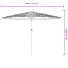 Garden Parasol with Steel Blue 288x288x225 H0H8