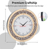 60cm Bling Silver Round Wall Clock Sparkle Twinkle Shining Mirrored Wall Clock