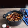 Cast Iron Casserole Dish Pot Pan Cooked Camping Stew Dutch Oven Stockpot Skillet