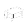Nero Coffee Table, Anthracite Grey Oak - White