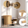 Rattan Shoe Cabinet 2-in-1 Shoe Storage Bench Freestanding Shoe Rack Cabinet