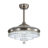 Reversible LED Crystal Ceiling Fan Lights Chandelier Lamp with Remote Control UK