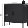 Metal Sideboard Storage Cupboard Cabinets with Adjustable Shelf for Home Office
