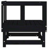 Tidyard Sofa Chairs Garden Corner Sofa Black Solid Wood Pine Seats Patio N2T1
